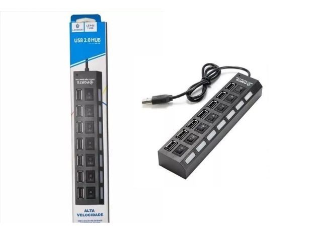 &u++ HUB TIPO USB 2.0 7 PUERTOS CON SWITCH (287)